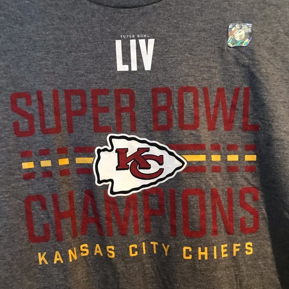 🆕 KC Chiefs #LIV #44 Superbowl Champions Short Sleeve Crew Neck Tshirt - Picture 2 of 5